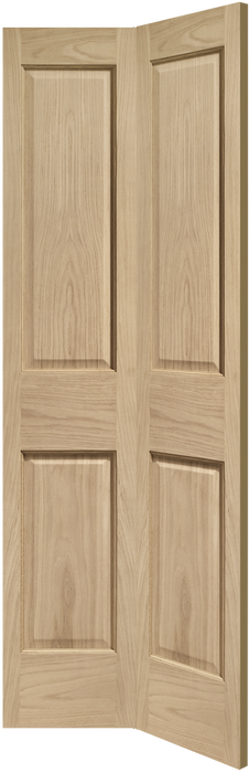 XL Joinery Internal Oak Victorian 4 Panel Bi-Fold Door