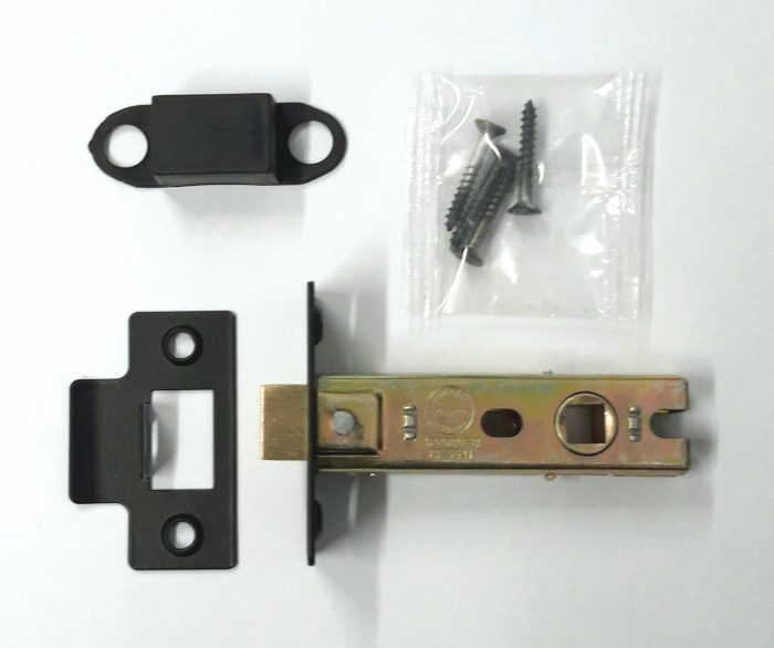 FireRated CE 3" BoltThru Latch in Matt Black Finish