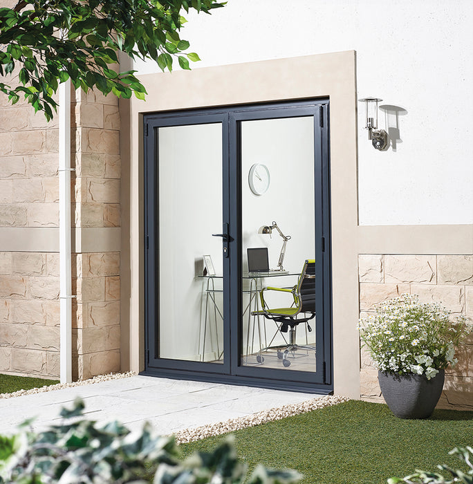 ALUVU External Pre-Finished Grey French Door set