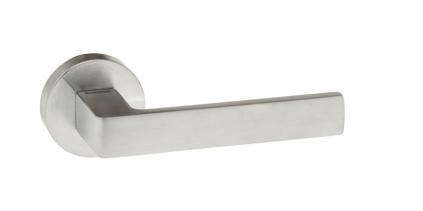 CleanTouch Anti-Bac Forme Asti Designer Lever on Minimal Round Rose - Satin Chrome