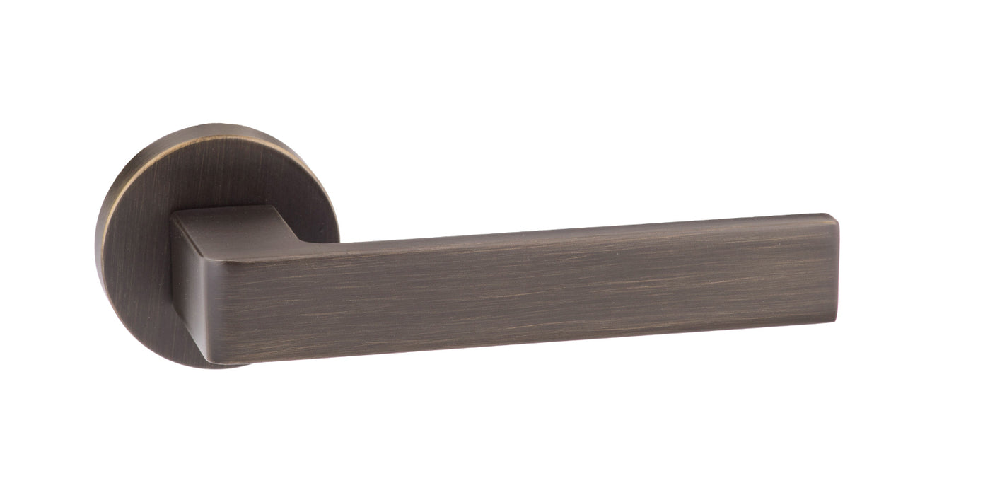 Forme Asti Designer Lever on Minimal Square Rose - Urban Bronze