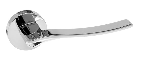 Forme Olimpia Designer Lever on Minimal Round Rose - Polished Chrome