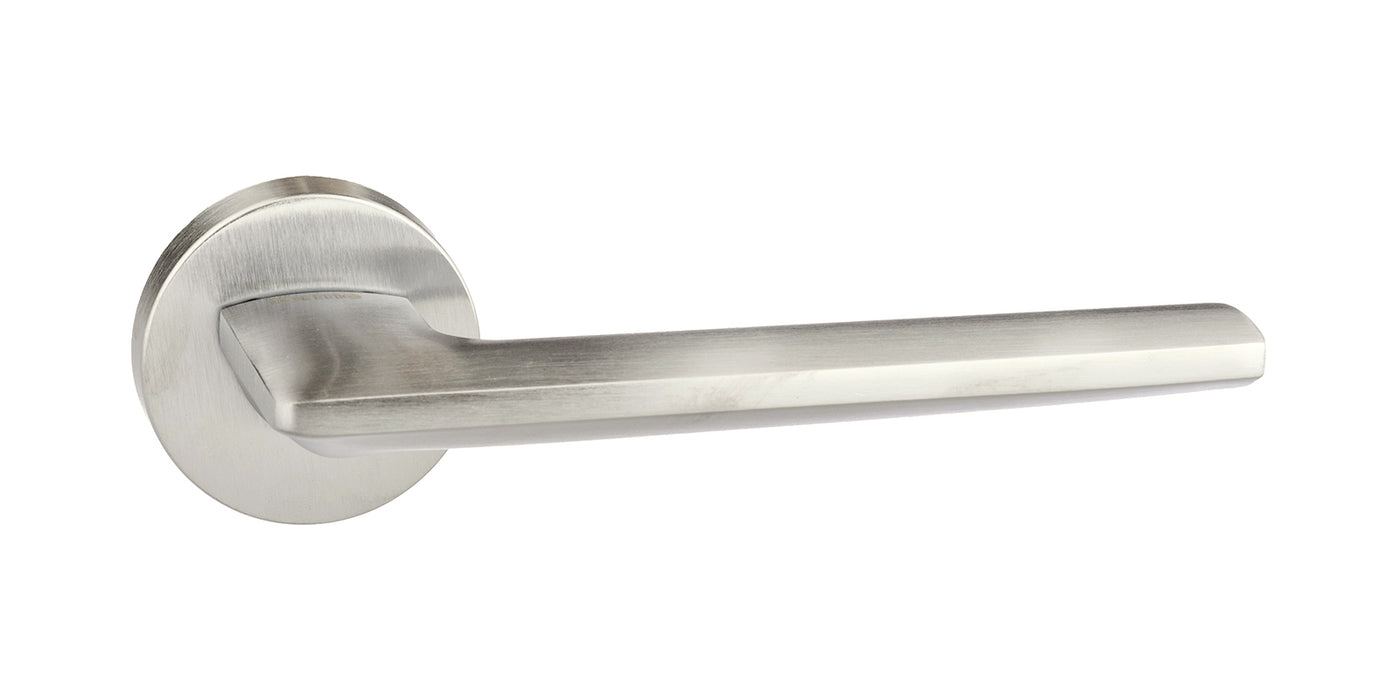 Forme Boston Designer Lever on Minimal Square Rose - Satin Chrome