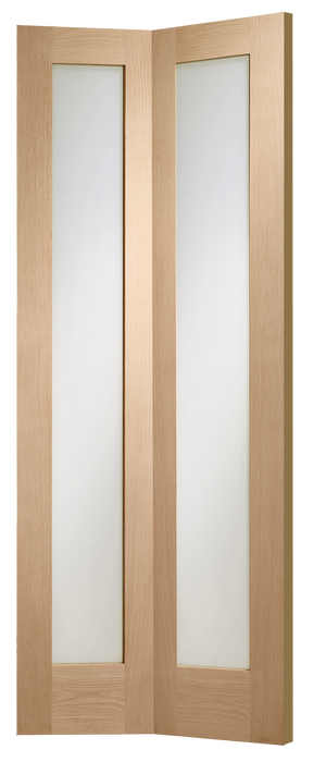 XL Joinery Internal Oak Pattern 10 Bi-Fold with Clear Glass Door