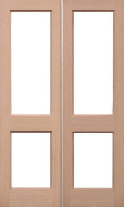 LPD External Hemlock 2XG Unglazed Door Pair