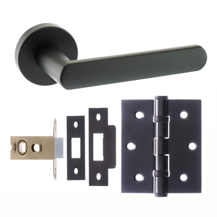 Atlantic Handles Status Michigan Matt Black Latch Pack for Internal Doors