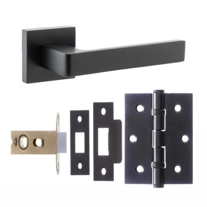 Atlantic Handles Status Montana Matt Black Latch Pack for Internal Doors