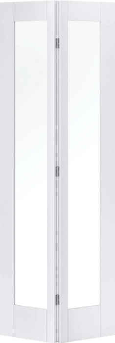 LPD Internal White Primed Pattern 10 Bi-Fold Door with Clear Glass