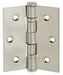 Atlantic Handles 3" x 2" x 2mm Ball Bearing Pair of Hinges in a Satin Stainless Steel Finish