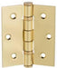 Atlantic Handles 3" x 2.5" x 2.5mm Ball Bearing Pair of Hinges in a Polished Brass Finish