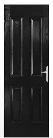 LPD External Carsington Black with White Frame (Right Hand) Door