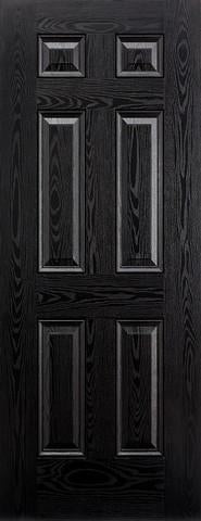 LPD External GRP Black & White Colonial 6 Panel Door