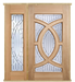 MODA Doors External Majestic Oak IG Zinc Glazed Entrance Door with 1 Sidelight & Door Frame