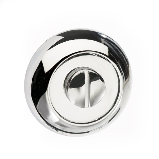 Atlantic Handles Round Rose WC Turn and Release in a Polished Chrome Finish