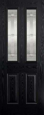 LPD External GRP Black & White Malton Glazed Door