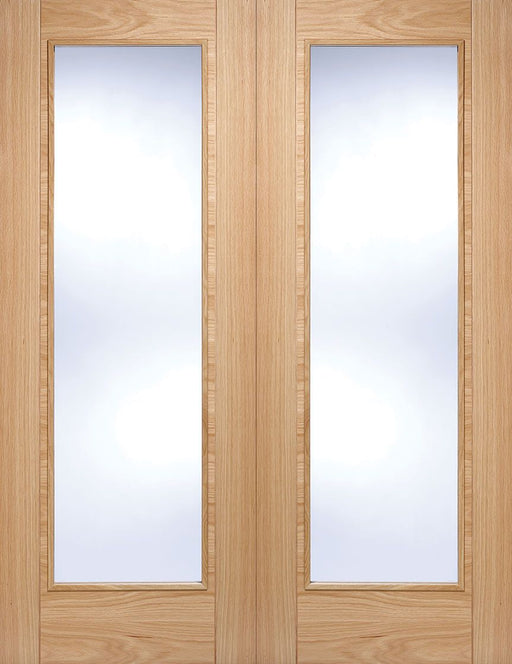 LPD Internal Prefinished Oak Vancouver with Clear Glazed Door Pair