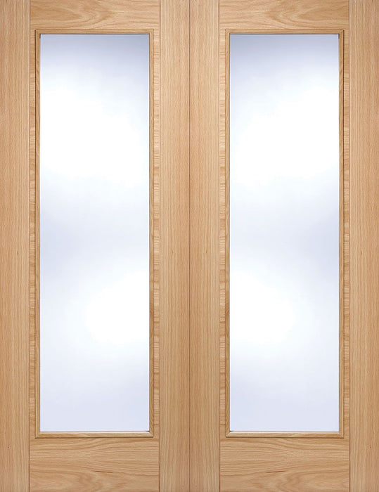 LPD Internal Prefinished Oak Vancouver with Clear Glazed Door Pair