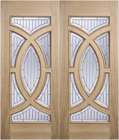 MODA Doors External Majestic Oak IG Zinc Double Entrance Door