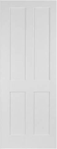 Mendes Internal White Primed Shaker 4 Panel Door