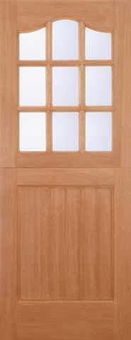 LPD External M&T Hardwood Stable 9 Light Clear Glazed Door