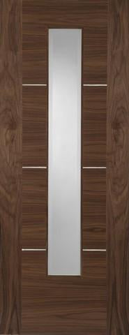 Mendes Internal Pre-Finished Walnut Nova 1 Light Fire Door