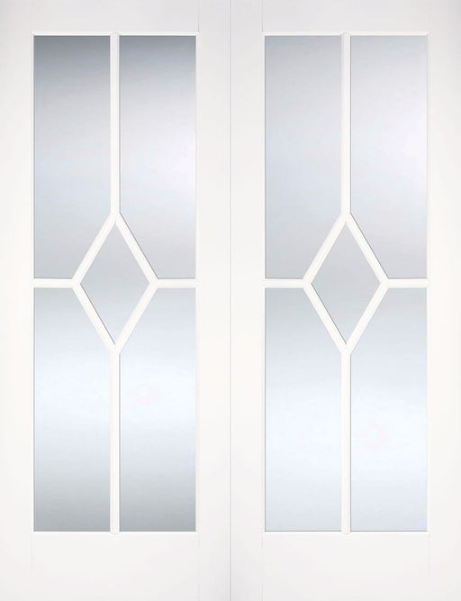 LPD Internal Reims Bevelled Glazed Prime Plus Door Pair