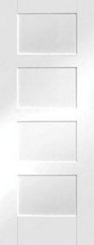 Mendes Internal White Primed Contemporary 4 Panel Door