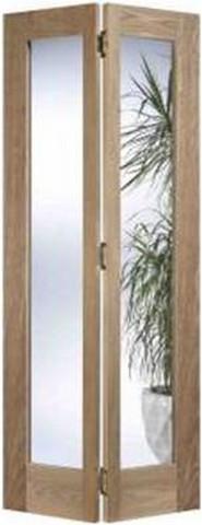 LPD Internal Oak Contemporary Pattern 10 Glazed Bi-Fold Door