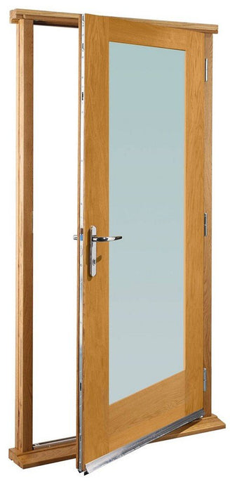 XL Joinery Pre-Finished External Oak Double Clear Glazed Pattern 10 Door Set