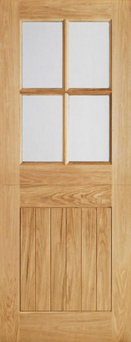 LPD External Oak 4 Light Glazed Stable Cottage Style Door