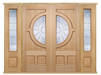 MODA Doors External Empress Oak IG Zinc Double Entrance Door with 2 Sidelights & Door Frame